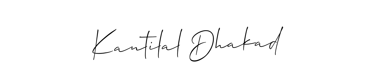 How to Draw Kantilal Dhakad signature style? Allison_Script is a latest design signature styles for name Kantilal Dhakad. Kantilal Dhakad signature style 2 images and pictures png