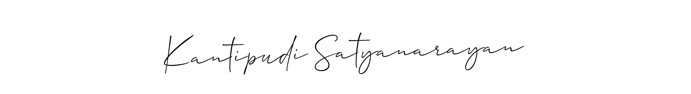 Create a beautiful signature design for name Kantipudi Satyanarayan. With this signature (Allison_Script) fonts, you can make a handwritten signature for free. Kantipudi Satyanarayan signature style 2 images and pictures png