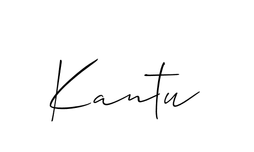 Design your own signature with our free online signature maker. With this signature software, you can create a handwritten (Allison_Script) signature for name Kantu. Kantu signature style 2 images and pictures png