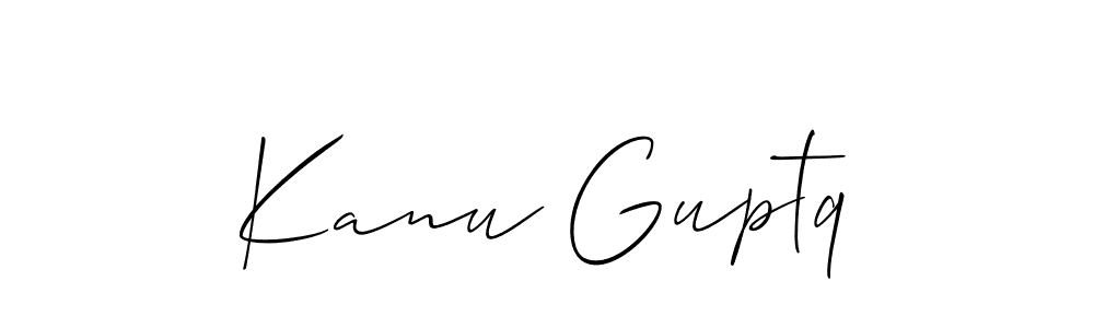 Allison_Script is a professional signature style that is perfect for those who want to add a touch of class to their signature. It is also a great choice for those who want to make their signature more unique. Get Kanu Guptq name to fancy signature for free. Kanu Guptq signature style 2 images and pictures png