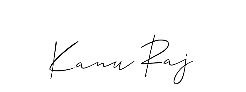 if you are searching for the best signature style for your name Kanu Raj. so please give up your signature search. here we have designed multiple signature styles  using Allison_Script. Kanu Raj signature style 2 images and pictures png