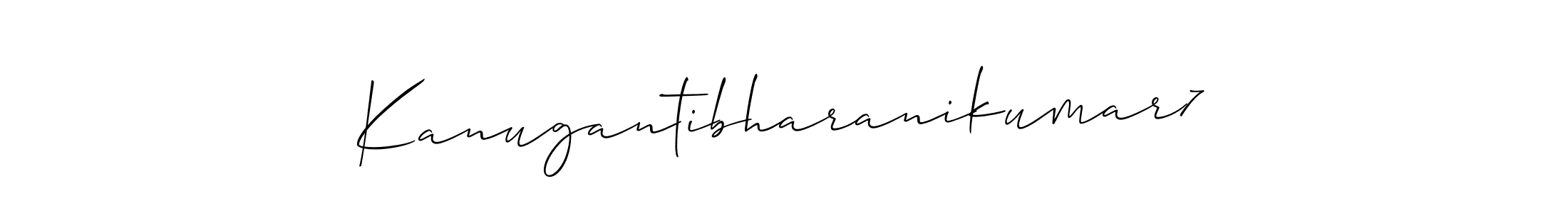 Kanugantibharanikumar7 stylish signature style. Best Handwritten Sign (Allison_Script) for my name. Handwritten Signature Collection Ideas for my name Kanugantibharanikumar7. Kanugantibharanikumar7 signature style 2 images and pictures png