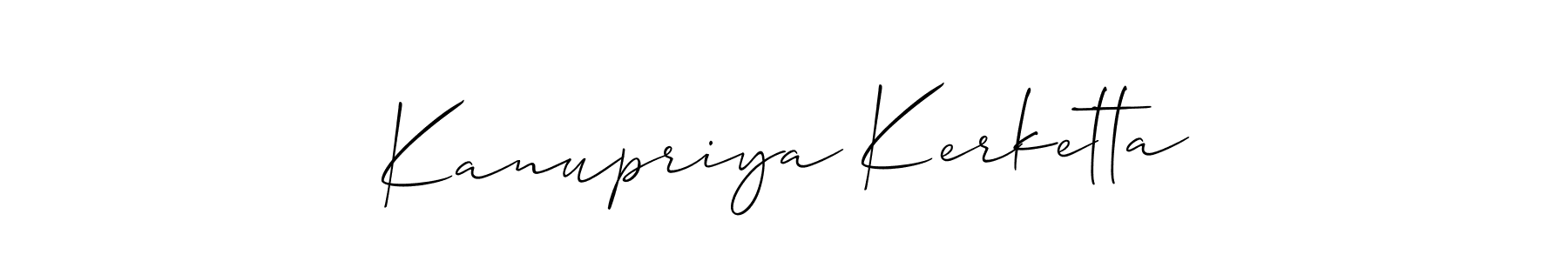 How to Draw Kanupriya Kerketta signature style? Allison_Script is a latest design signature styles for name Kanupriya Kerketta. Kanupriya Kerketta signature style 2 images and pictures png