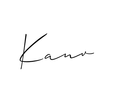 Use a signature maker to create a handwritten signature online. With this signature software, you can design (Allison_Script) your own signature for name Kanv. Kanv signature style 2 images and pictures png