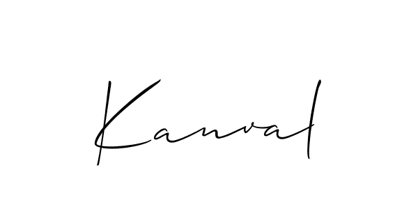 How to make Kanval name signature. Use Allison_Script style for creating short signs online. This is the latest handwritten sign. Kanval signature style 2 images and pictures png