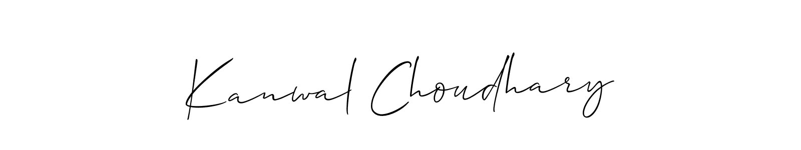 Allison_Script is a professional signature style that is perfect for those who want to add a touch of class to their signature. It is also a great choice for those who want to make their signature more unique. Get Kanwal Choudhary name to fancy signature for free. Kanwal Choudhary signature style 2 images and pictures png