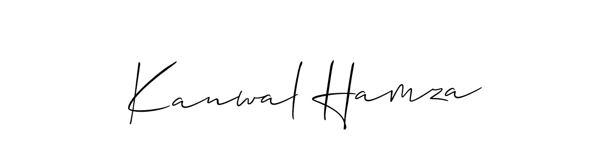 How to make Kanwal Hamza name signature. Use Allison_Script style for creating short signs online. This is the latest handwritten sign. Kanwal Hamza signature style 2 images and pictures png