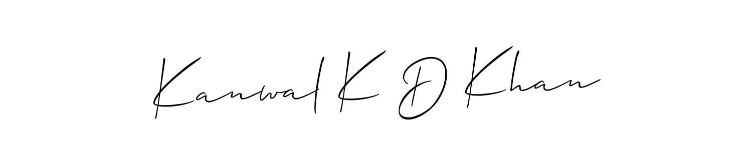 You can use this online signature creator to create a handwritten signature for the name Kanwal K D Khan. This is the best online autograph maker. Kanwal K D Khan signature style 2 images and pictures png
