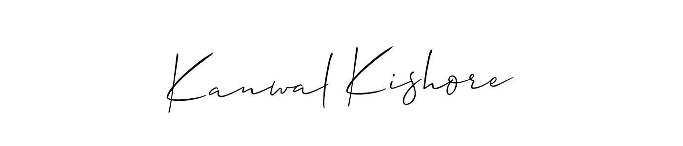 You should practise on your own different ways (Allison_Script) to write your name (Kanwal Kishore) in signature. don't let someone else do it for you. Kanwal Kishore signature style 2 images and pictures png