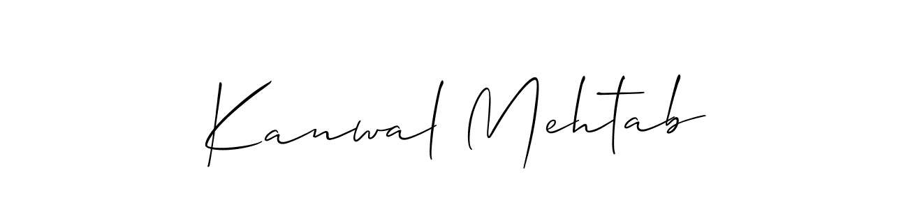 How to Draw Kanwal Mehtab signature style? Allison_Script is a latest design signature styles for name Kanwal Mehtab. Kanwal Mehtab signature style 2 images and pictures png