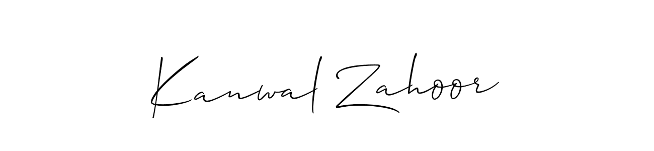 if you are searching for the best signature style for your name Kanwal Zahoor. so please give up your signature search. here we have designed multiple signature styles  using Allison_Script. Kanwal Zahoor signature style 2 images and pictures png