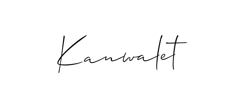 How to Draw Kanwalet signature style? Allison_Script is a latest design signature styles for name Kanwalet. Kanwalet signature style 2 images and pictures png