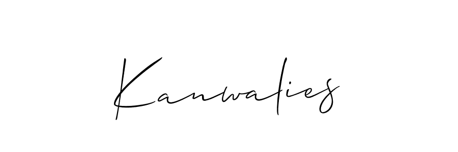if you are searching for the best signature style for your name Kanwalies. so please give up your signature search. here we have designed multiple signature styles  using Allison_Script. Kanwalies signature style 2 images and pictures png