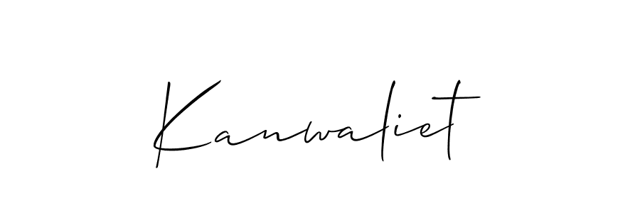 Best and Professional Signature Style for Kanwaliet. Allison_Script Best Signature Style Collection. Kanwaliet signature style 2 images and pictures png