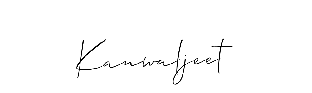 How to make Kanwaljeet signature? Allison_Script is a professional autograph style. Create handwritten signature for Kanwaljeet name. Kanwaljeet signature style 2 images and pictures png