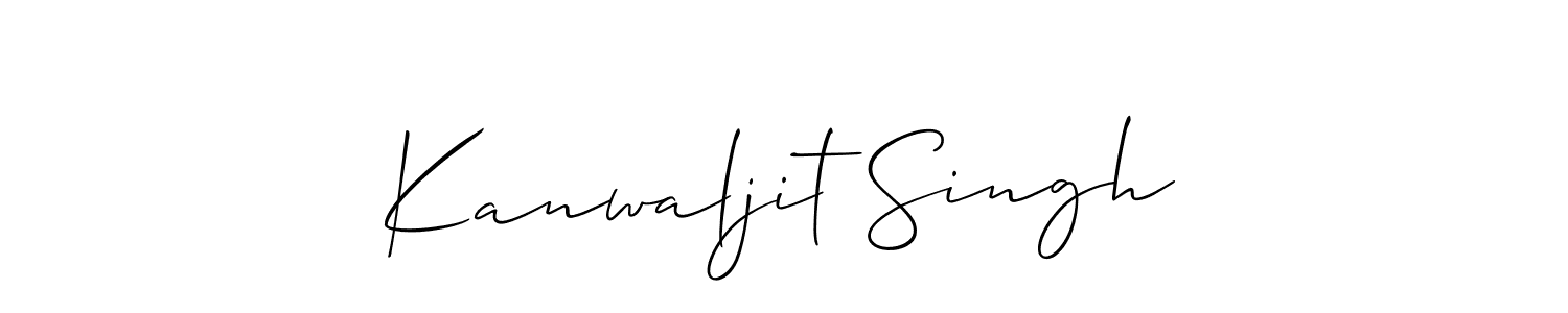 Create a beautiful signature design for name Kanwaljit Singh. With this signature (Allison_Script) fonts, you can make a handwritten signature for free. Kanwaljit Singh signature style 2 images and pictures png