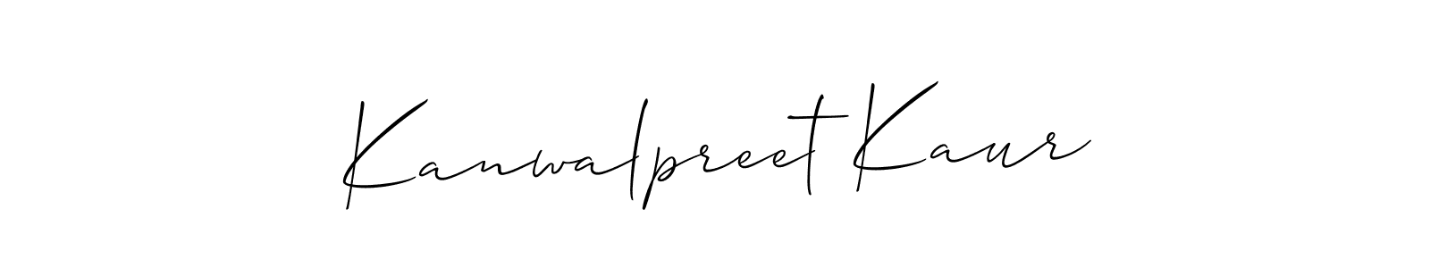 Design your own signature with our free online signature maker. With this signature software, you can create a handwritten (Allison_Script) signature for name Kanwalpreet Kaur. Kanwalpreet Kaur signature style 2 images and pictures png