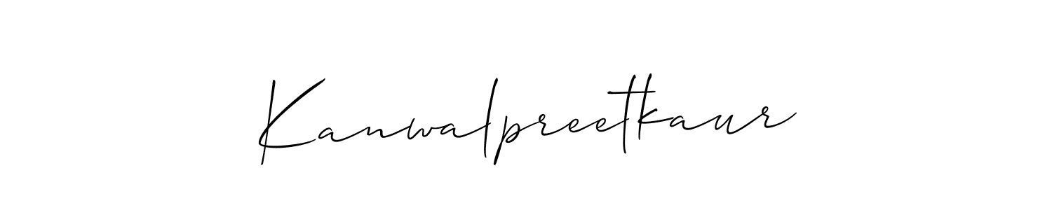 Kanwalpreetkaur stylish signature style. Best Handwritten Sign (Allison_Script) for my name. Handwritten Signature Collection Ideas for my name Kanwalpreetkaur. Kanwalpreetkaur signature style 2 images and pictures png