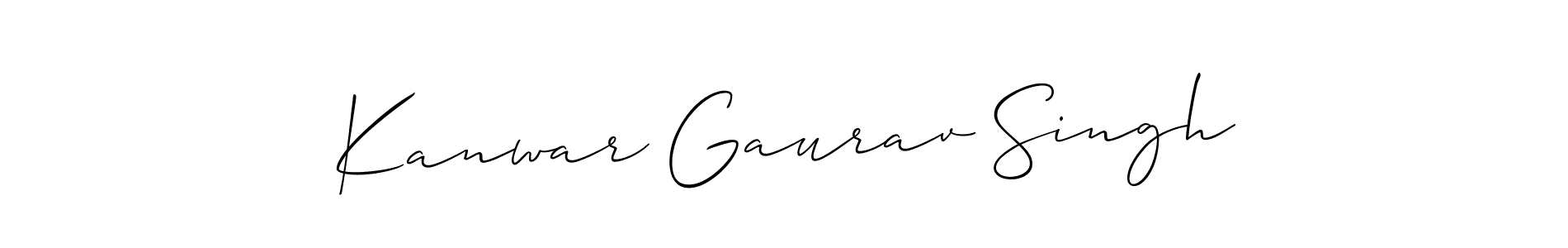 You should practise on your own different ways (Allison_Script) to write your name (Kanwar Gaurav Singh) in signature. don't let someone else do it for you. Kanwar Gaurav Singh signature style 2 images and pictures png