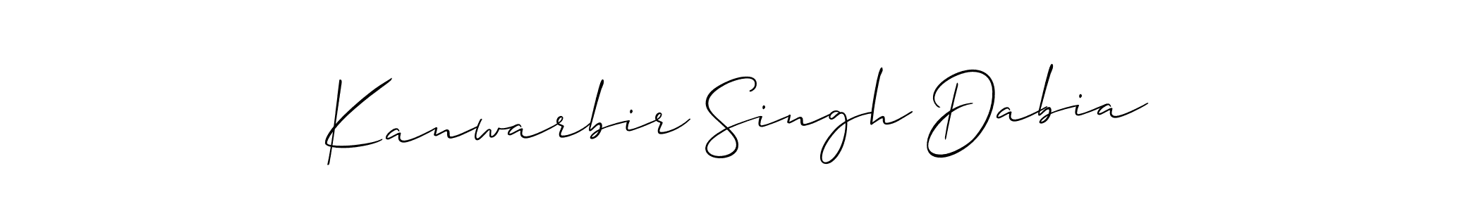 Also we have Kanwarbir Singh Dabia name is the best signature style. Create professional handwritten signature collection using Allison_Script autograph style. Kanwarbir Singh Dabia signature style 2 images and pictures png