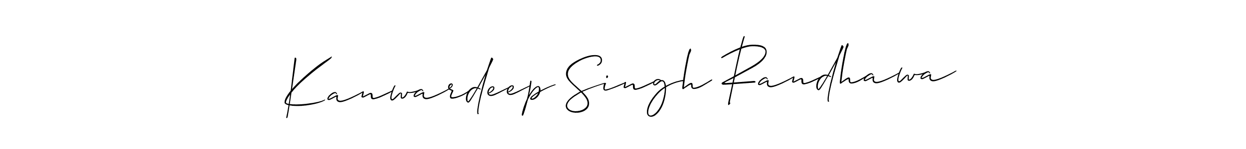 How to Draw Kanwardeep Singh Randhawa signature style? Allison_Script is a latest design signature styles for name Kanwardeep Singh Randhawa. Kanwardeep Singh Randhawa signature style 2 images and pictures png
