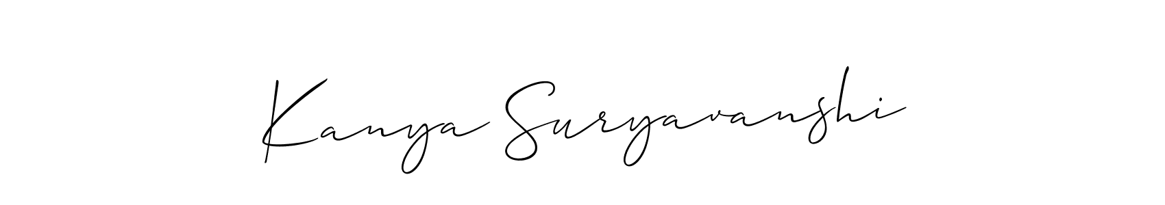 Make a beautiful signature design for name Kanya Suryavanshi. Use this online signature maker to create a handwritten signature for free. Kanya Suryavanshi signature style 2 images and pictures png