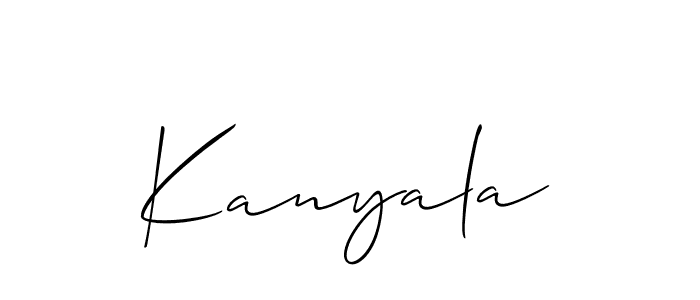 Kanyala stylish signature style. Best Handwritten Sign (Allison_Script) for my name. Handwritten Signature Collection Ideas for my name Kanyala. Kanyala signature style 2 images and pictures png