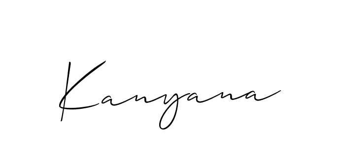 if you are searching for the best signature style for your name Kanyana. so please give up your signature search. here we have designed multiple signature styles  using Allison_Script. Kanyana signature style 2 images and pictures png
