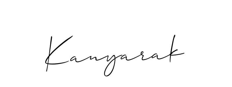 Allison_Script is a professional signature style that is perfect for those who want to add a touch of class to their signature. It is also a great choice for those who want to make their signature more unique. Get Kanyarak name to fancy signature for free. Kanyarak signature style 2 images and pictures png