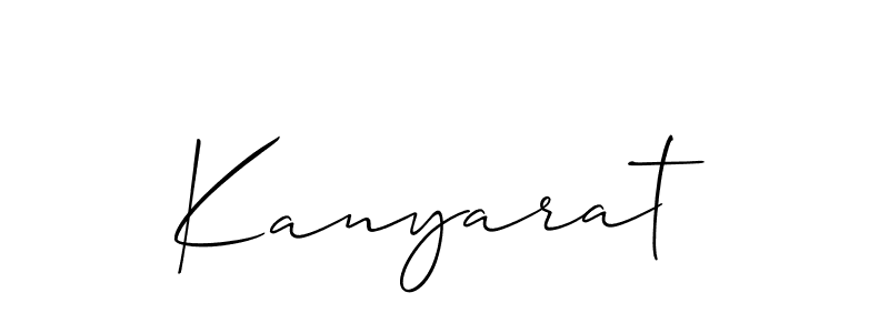 Design your own signature with our free online signature maker. With this signature software, you can create a handwritten (Allison_Script) signature for name Kanyarat. Kanyarat signature style 2 images and pictures png
