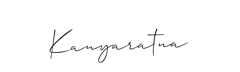 How to make Kanyaratna signature? Allison_Script is a professional autograph style. Create handwritten signature for Kanyaratna name. Kanyaratna signature style 2 images and pictures png