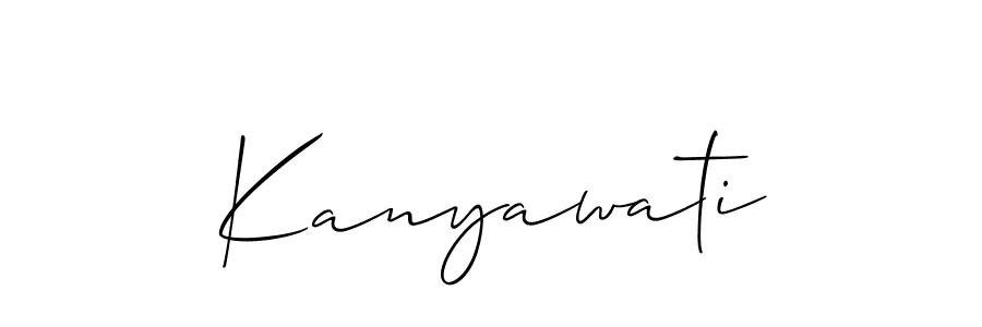 Kanyawati stylish signature style. Best Handwritten Sign (Allison_Script) for my name. Handwritten Signature Collection Ideas for my name Kanyawati. Kanyawati signature style 2 images and pictures png