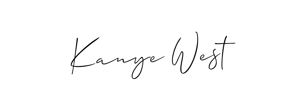 Create a beautiful signature design for name Kanye West. With this signature (Allison_Script) fonts, you can make a handwritten signature for free. Kanye West signature style 2 images and pictures png