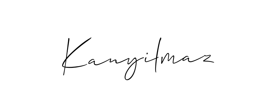 Also You can easily find your signature by using the search form. We will create Kanyilmaz name handwritten signature images for you free of cost using Allison_Script sign style. Kanyilmaz signature style 2 images and pictures png