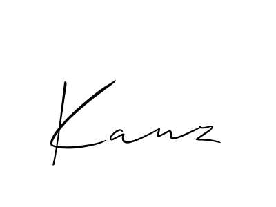 Best and Professional Signature Style for Kanz. Allison_Script Best Signature Style Collection. Kanz signature style 2 images and pictures png