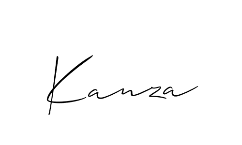 How to make Kanza signature? Allison_Script is a professional autograph style. Create handwritten signature for Kanza name. Kanza signature style 2 images and pictures png