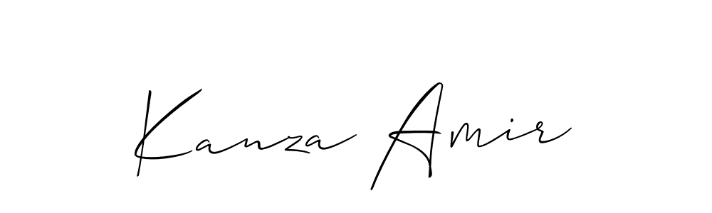 Also we have Kanza Amir name is the best signature style. Create professional handwritten signature collection using Allison_Script autograph style. Kanza Amir signature style 2 images and pictures png