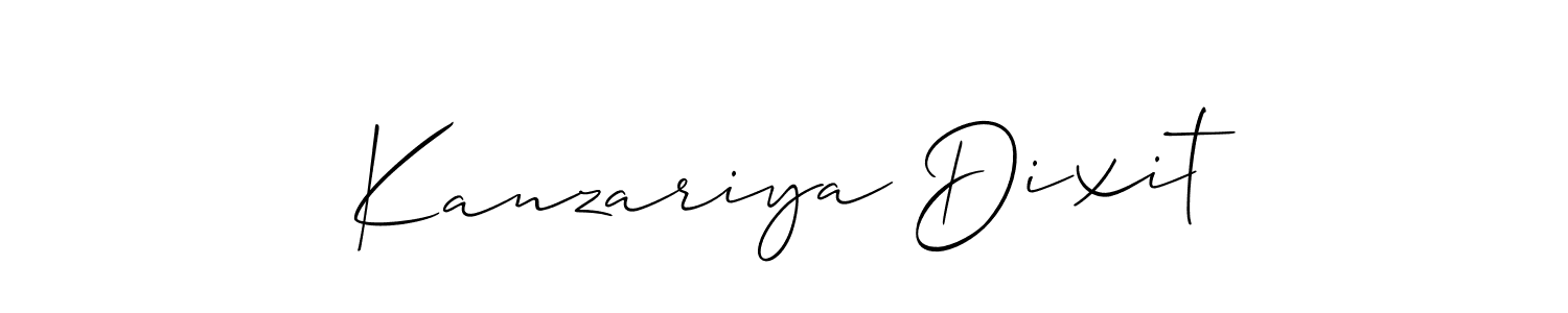 Design your own signature with our free online signature maker. With this signature software, you can create a handwritten (Allison_Script) signature for name Kanzariya Dixit. Kanzariya Dixit signature style 2 images and pictures png