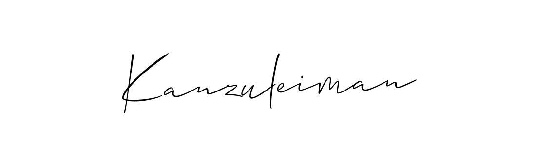 Kanzuleiman stylish signature style. Best Handwritten Sign (Allison_Script) for my name. Handwritten Signature Collection Ideas for my name Kanzuleiman. Kanzuleiman signature style 2 images and pictures png