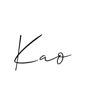 Make a short Kao signature style. Manage your documents anywhere anytime using Allison_Script. Create and add eSignatures, submit forms, share and send files easily. Kao signature style 2 images and pictures png