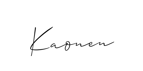 Make a beautiful signature design for name Kaonen. Use this online signature maker to create a handwritten signature for free. Kaonen signature style 2 images and pictures png