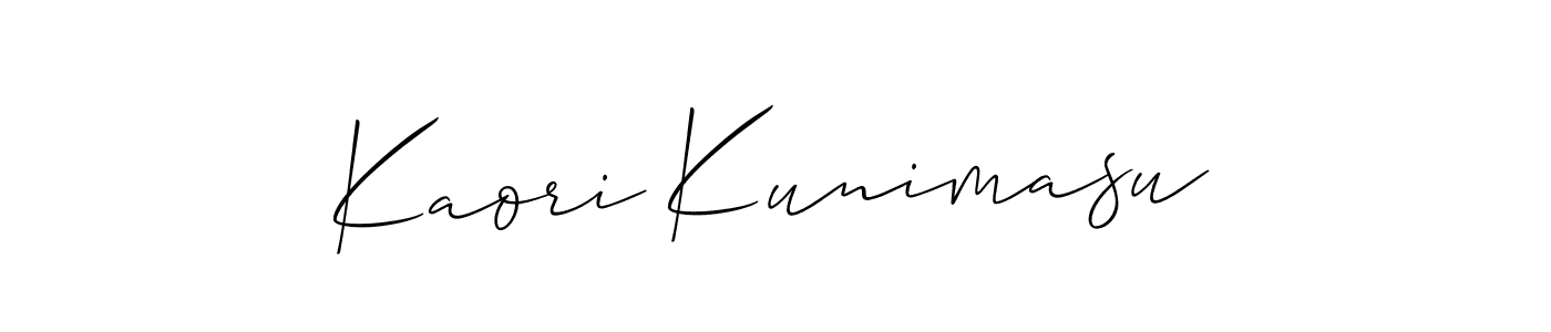 Best and Professional Signature Style for Kaori Kunimasu. Allison_Script Best Signature Style Collection. Kaori Kunimasu signature style 2 images and pictures png