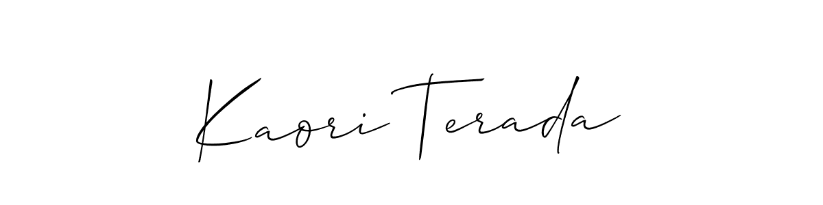 Similarly Allison_Script is the best handwritten signature design. Signature creator online .You can use it as an online autograph creator for name Kaori Terada. Kaori Terada signature style 2 images and pictures png