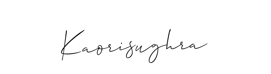 The best way (Allison_Script) to make a short signature is to pick only two or three words in your name. The name Kaorisughra include a total of six letters. For converting this name. Kaorisughra signature style 2 images and pictures png