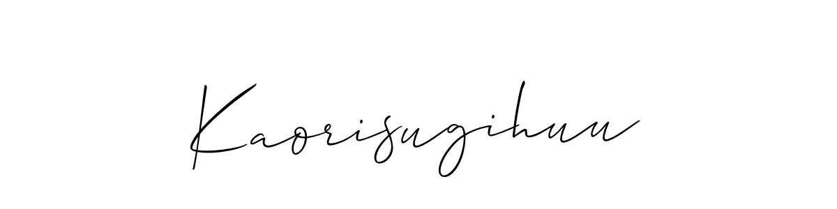 Also we have Kaorisugihuu name is the best signature style. Create professional handwritten signature collection using Allison_Script autograph style. Kaorisugihuu signature style 2 images and pictures png
