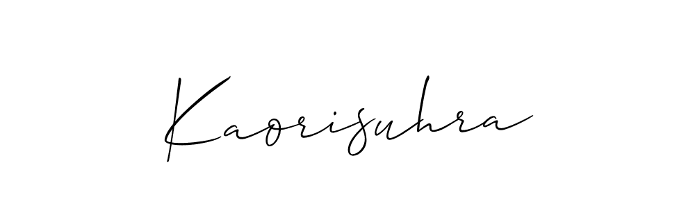 The best way (Allison_Script) to make a short signature is to pick only two or three words in your name. The name Kaorisuhra include a total of six letters. For converting this name. Kaorisuhra signature style 2 images and pictures png