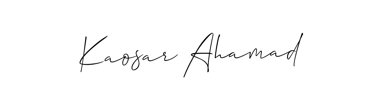 Similarly Allison_Script is the best handwritten signature design. Signature creator online .You can use it as an online autograph creator for name Kaosar Ahamad. Kaosar Ahamad signature style 2 images and pictures png