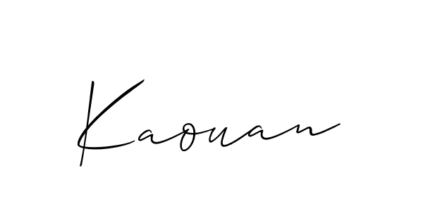 Similarly Allison_Script is the best handwritten signature design. Signature creator online .You can use it as an online autograph creator for name Kaouan. Kaouan signature style 2 images and pictures png