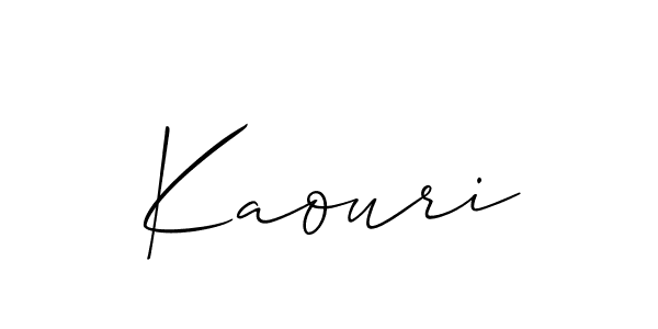 Kaouri stylish signature style. Best Handwritten Sign (Allison_Script) for my name. Handwritten Signature Collection Ideas for my name Kaouri. Kaouri signature style 2 images and pictures png