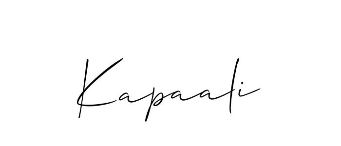 Create a beautiful signature design for name Kapaali. With this signature (Allison_Script) fonts, you can make a handwritten signature for free. Kapaali signature style 2 images and pictures png